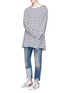 Figure View - Click To Enlarge - FAITH CONNEXION - Oversized stripe long sleeve T-shirt