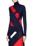 Front View - Click To Enlarge - COMME MOI - Segregated stripe wool blend sweater