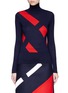 Main View - Click To Enlarge - COMME MOI - Segregated stripe wool blend sweater