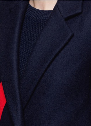 Detail View - Click To Enlarge - COMME MOI - Colourblock wool melton coat