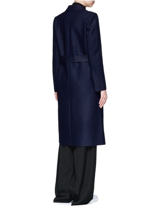 Back View - Click To Enlarge - COMME MOI - Eyelet belt wool melton coat