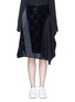 Main View - Click To Enlarge - DKNY - Wool knit flocked floral lace panelled skirt