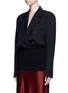 Front View - Click To Enlarge - DKNY - Clearance' ribbed hem pullover wool blazer
