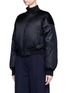 Front View - Click To Enlarge - DKNY - Satin bomber puffer jacket