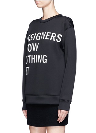 Front View - Click To Enlarge - DKNY - 'Designers Know Nothing Yet' print scuba jersey sweatshirt