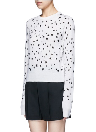 Front View - Click To Enlarge - EQUIPMENT - x Kate Moss 'Ryder' celestial print cashmere sweater