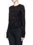 Front View - Click To Enlarge - EQUIPMENT - x Kate Moss 'Ryder' lightning print cashmere sweater
