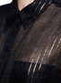 Detail View - Click To Enlarge - EQUIPMENT - x Kate Moss 'Daddy' metallic stripe sheer silk shirt