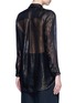 Back View - Click To Enlarge - EQUIPMENT - x Kate Moss 'Daddy' metallic stripe sheer silk shirt