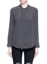 Main View - Click To Enlarge - EQUIPMENT - x Kate Moss 'Collarless Slim Signature' star print silk shirt