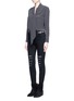 Figure View - Click To Enlarge - EQUIPMENT - x Kate Moss 'Collarless Slim Signature' star print silk shirt