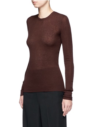 Front View - Click To Enlarge - VINCE - Cashmere rib knit sweater