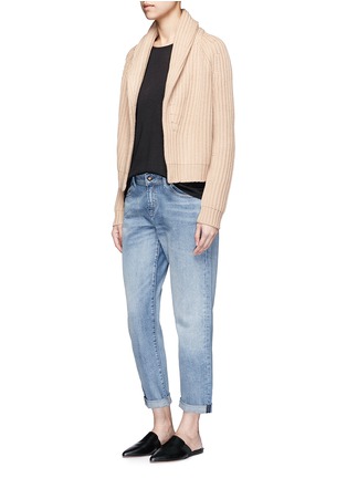 Figure View - Click To Enlarge - VINCE - Wool-cashmere chunky rib knit cardigan