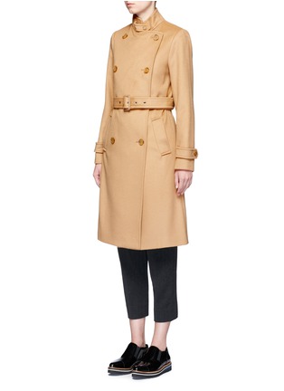 Front View - Click To Enlarge - VINCE - Double breasted wool-cashmere trench coat