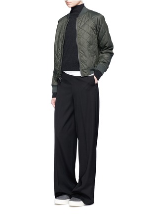 Figure View - Click To Enlarge - VINCE - Diamond quilted bomber jacket
