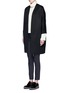 Front View - Click To Enlarge - VINCE - Reversible wool-cashmere cardigan coat