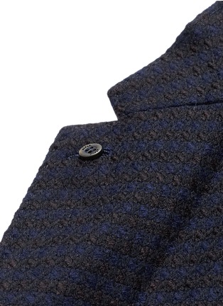 Detail View - Click To Enlarge - ALTEA - Stripe wool jacquard soft blazer