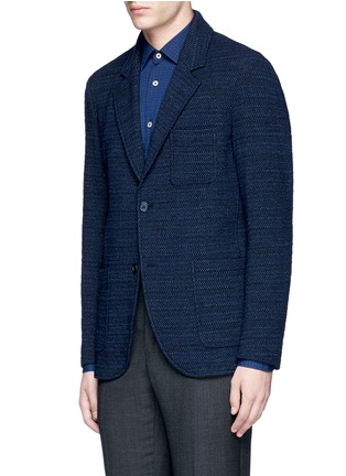 Front View - Click To Enlarge - ALTEA - Texture stripe jacquard jacket