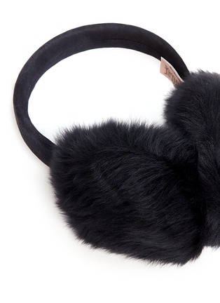 Detail View - Click To Enlarge - KARL DONOGHUE - Lambskin shearling suede band ear muffs