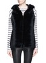 Detail View - Click To Enlarge - KARL DONOGHUE - Reversible cashmere lambskin shearling hooded gilet