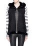 Main View - Click To Enlarge - KARL DONOGHUE - Reversible cashmere lambskin shearling hooded gilet
