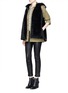 Figure View - Click To Enlarge - KARL DONOGHUE - Reversible cashmere lambskin shearling hooded gilet