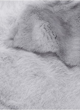 Detail View - Click To Enlarge - KARL DONOGHUE - Rabbit fur panel angora knit shrug