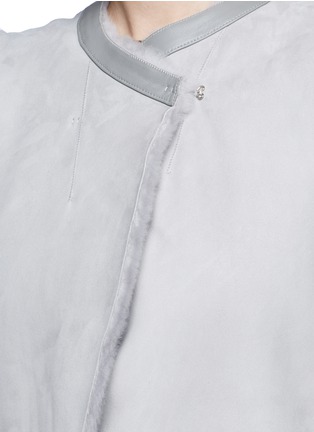 Detail View - Click To Enlarge - KARL DONOGHUE - Reversible cashmere lambskin shearling gilet