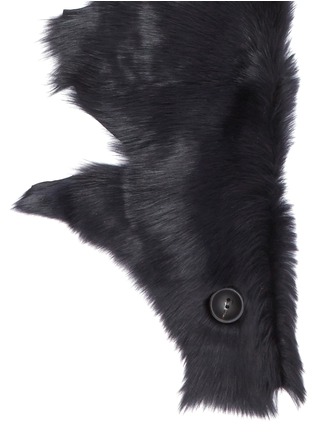 Detail View - Click To Enlarge - KARL DONOGHUE - Mesh embossed Toscana lambskin shearling button shrug