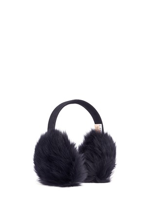 Figure View - Click To Enlarge - KARL DONOGHUE - Mesh embossed Toscana lambskin shearling ear muffs