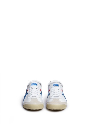 Front View - Click To Enlarge - ONITSUKA TIGER - 'Mexico 66' stripe leather sneakers