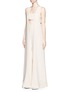 Front View - Click To Enlarge - OPENING CEREMONY - 'Talene' U-neck wide leg crepe jumpsuit