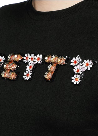 Detail View - Click To Enlarge - MARKUS LUPFER - PRETTY 3D' floral embellished Rose T-shirt