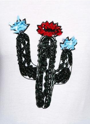 Detail View - Click To Enlarge - MARKUS LUPFER - 'Cactus 3D' embellished Kate T-shirt