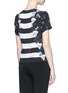 Back View - Click To Enlarge - MARKUS LUPFER - Pretty Flower Stripe' silk Alice top