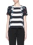 Main View - Click To Enlarge - MARKUS LUPFER - Pretty Flower Stripe' silk Alice top