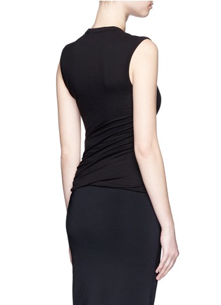 Back View - Click To Enlarge - T BY ALEXANDER WANG - Twist drape front jersey tank top