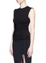 Front View - Click To Enlarge - T BY ALEXANDER WANG - Twist drape front jersey tank top