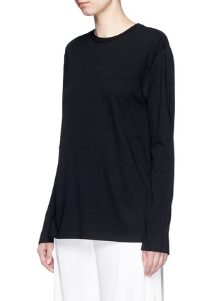 Front View - Click To Enlarge - T BY ALEXANDER WANG - Side split hem T-shirt