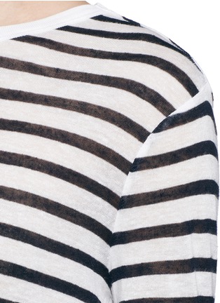 Detail View - Click To Enlarge - T BY ALEXANDER WANG - Stripe slub jersey long sleeve T-shirt