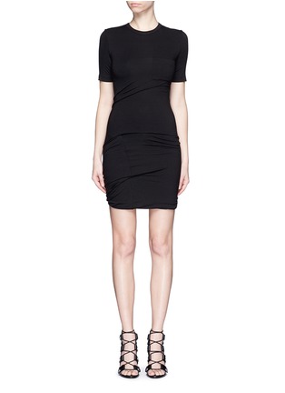 Main View - Click To Enlarge - T BY ALEXANDER WANG - Twist drape front jersey T-shirt dress