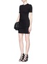 Figure View - Click To Enlarge - T BY ALEXANDER WANG - Twist drape front jersey T-shirt dress