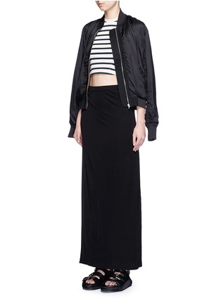 Figure View - Click To Enlarge - T BY ALEXANDER WANG - Matte jersey midi skirt