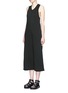 Front View - Click To Enlarge - T BY ALEXANDER WANG - French terry culottes jumpsuit