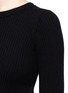 Detail View - Click To Enlarge - T BY ALEXANDER WANG - Silk shirt tail cotton rib knit sweater