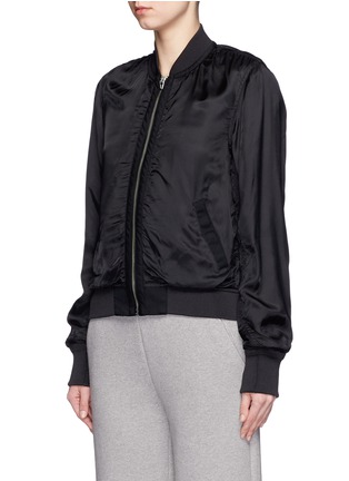 Front View - Click To Enlarge - T BY ALEXANDER WANG - Fluid twill bomber jacket