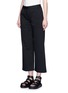 Front View - Click To Enlarge - T BY ALEXANDER WANG - Cropped twill wide leg pants
