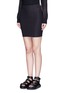 Front View - Click To Enlarge - T BY ALEXANDER WANG - Tech suiting fabric pencil skirt