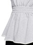 Detail View - Click To Enlarge - T BY ALEXANDER WANG - Shirred waist French terry peplum muscle top