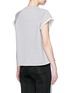 Back View - Click To Enlarge - T BY ALEXANDER WANG - Shirred waist French terry peplum muscle top
